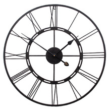 Black Frame Metal Wall Clock